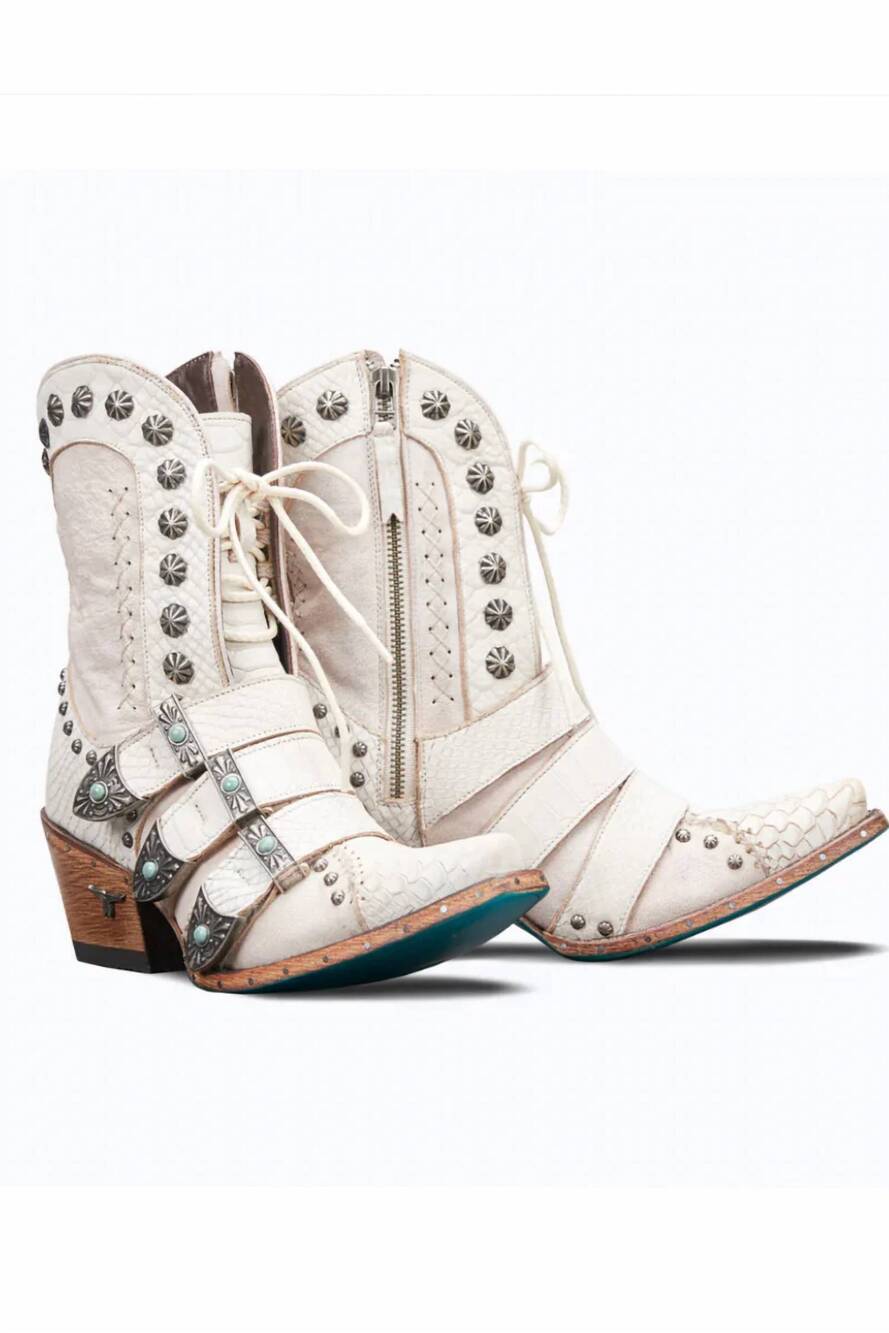 NEW LANE BOOTS women's showdown ceramic crackle in beige
